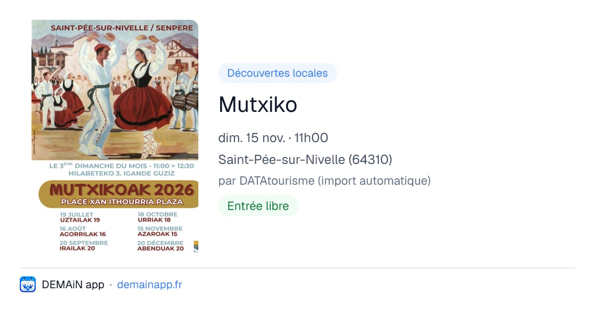 Mutxiko — Saint-Pée-sur-Nivelle