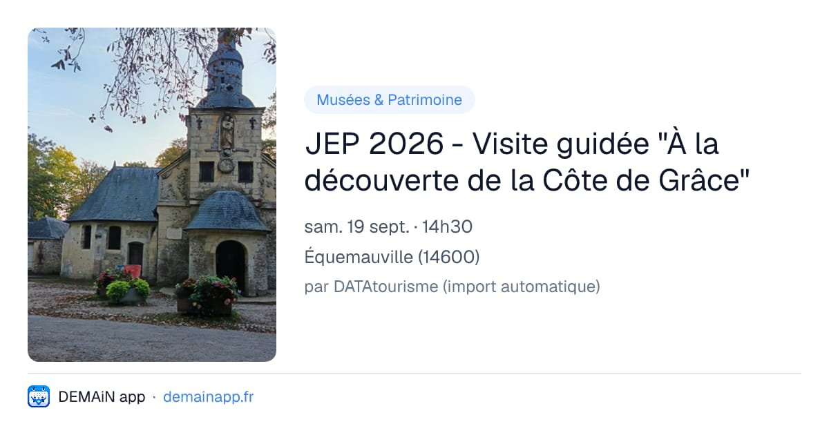 JEP 2026 - Visite guidée "À la découverte de la Côte de Grâce" — Équemauville