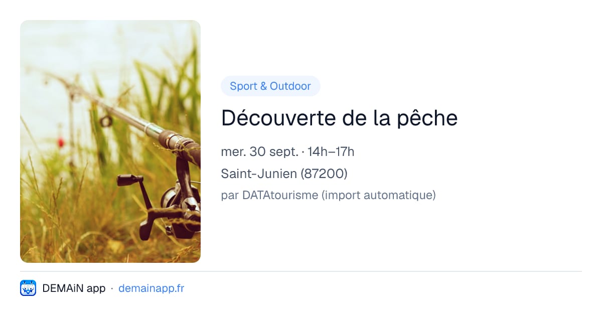Découverte de la pêche — Saint-Junien