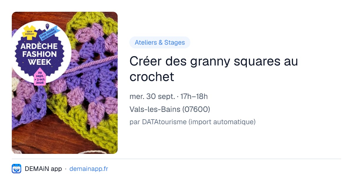 Créer des granny squares au crochet — Vals-les-Bains