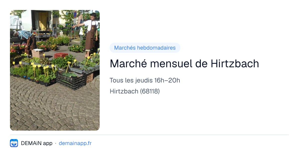 Marché mensuel de Hirtzbach — Hirtzbach