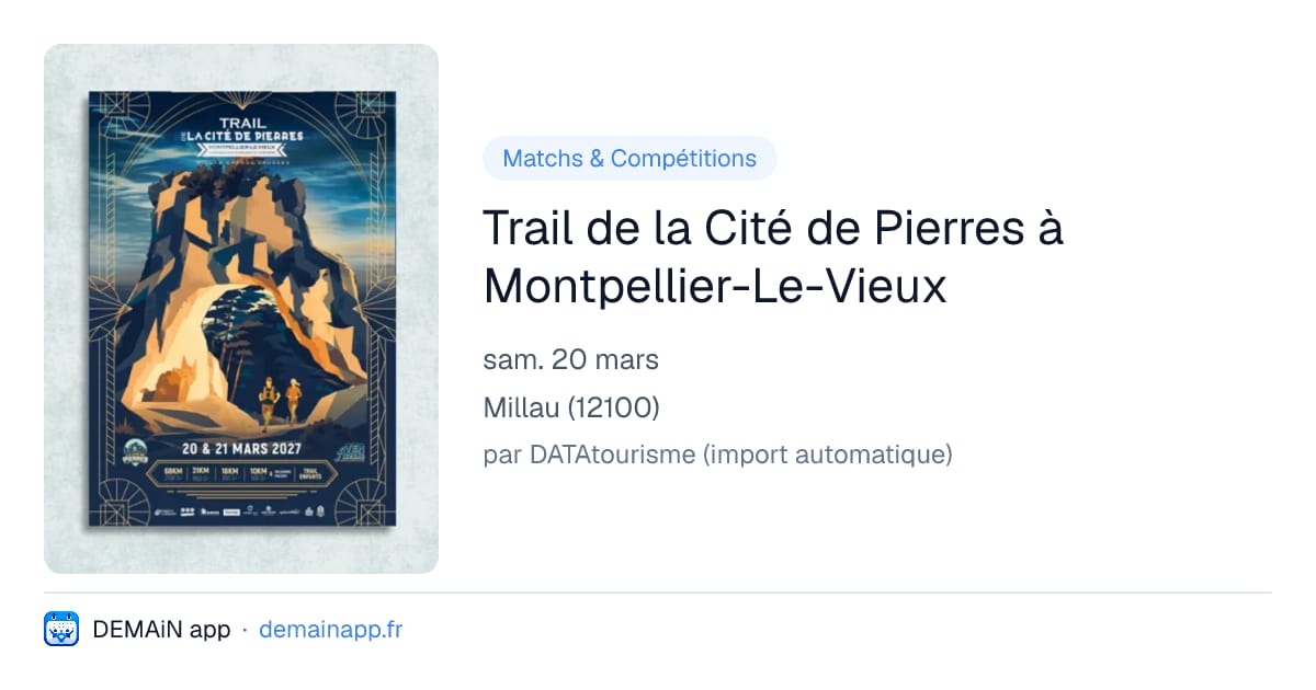 Trail de la Cité de Pierres à Montpellier-Le-Vieux — Millau