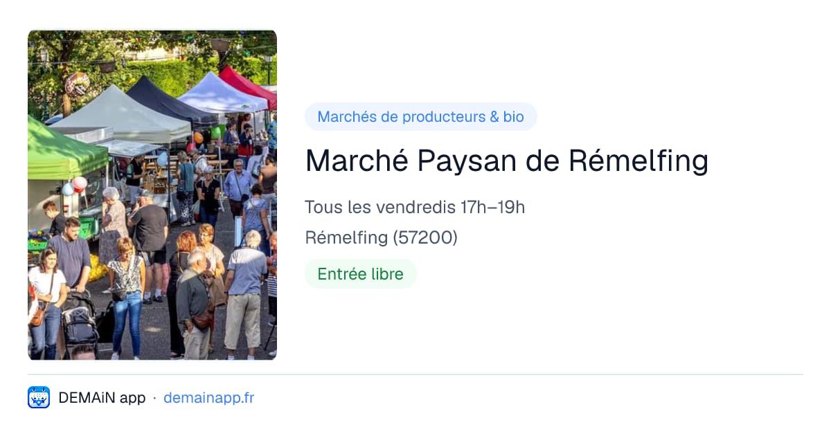 Marché Paysan de Rémelfing — Rémelfing