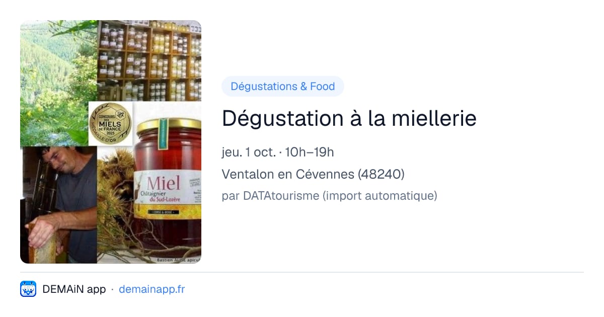Dégustation à la miellerie — Ventalon en Cévennes