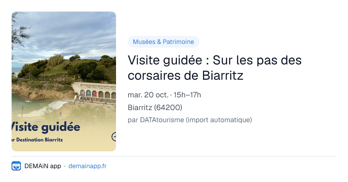 Visite guidée : Sur les pas des corsaires de Biarritz — Biarritz