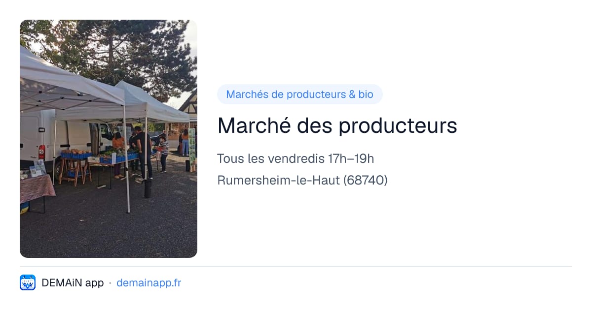 Marché des producteurs — Rumersheim-le-Haut