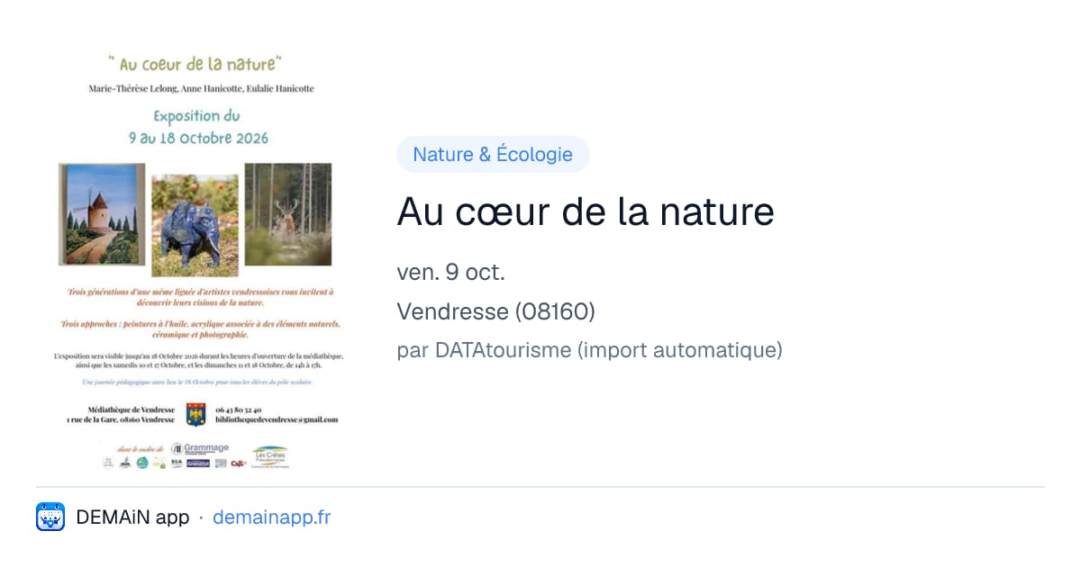 Au cœur de la nature — Vendresse