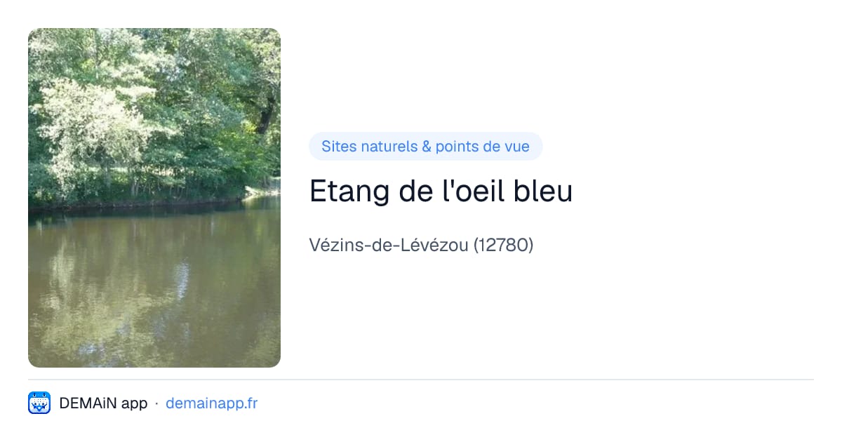 Etang de l'oeil bleu — Vézins-de-Lévézou