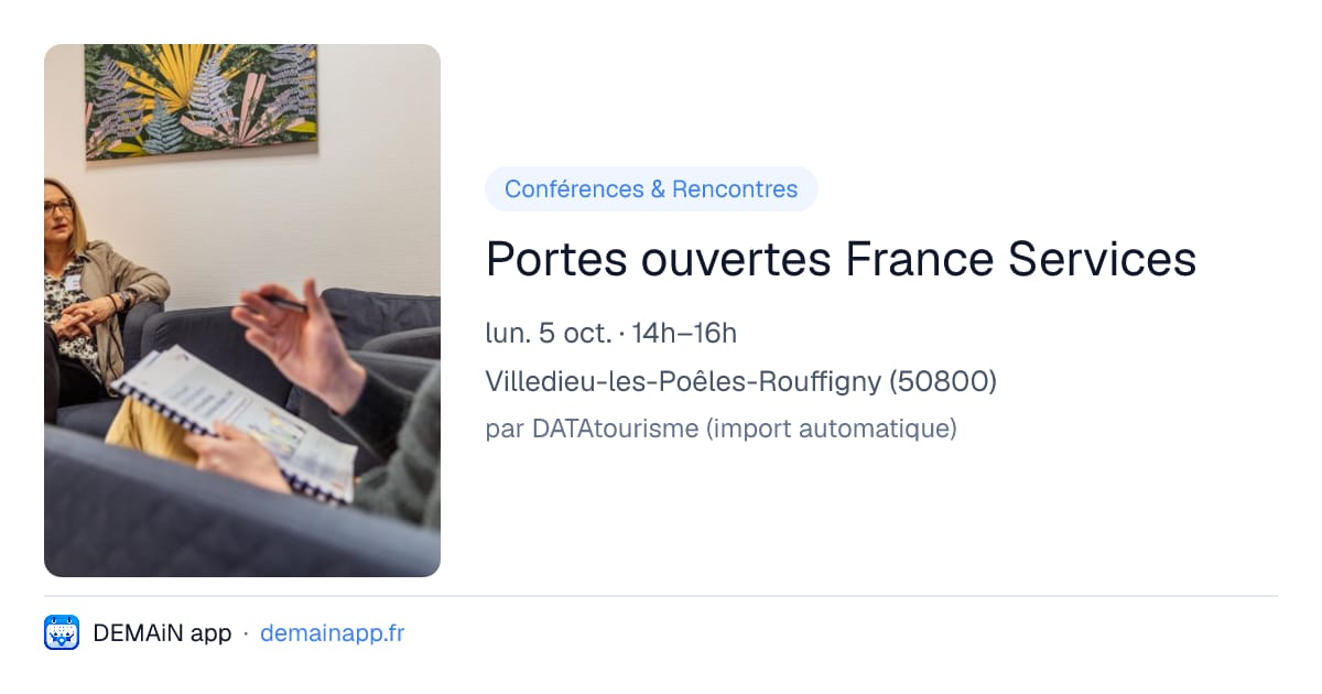 Portes ouvertes France Services — Villedieu-les-Poêles-Rouffigny