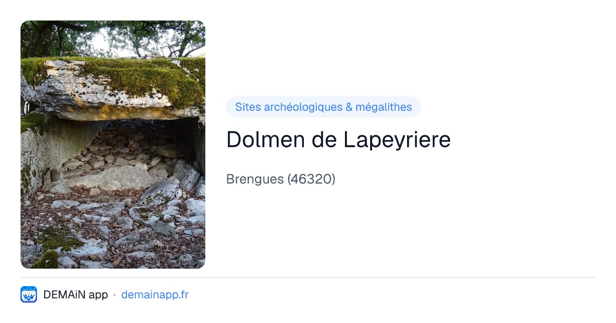 Dolmen de Lapeyriere — Brengues