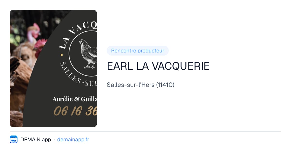 EARL LA VACQUERIE — Salles-sur-l'Hers
