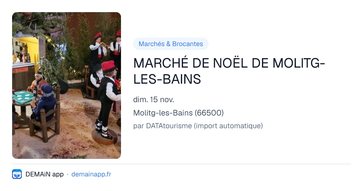MARCHÉ DE NOËL DE MOLITG-LES-BAINS — Molitg-les-Bains