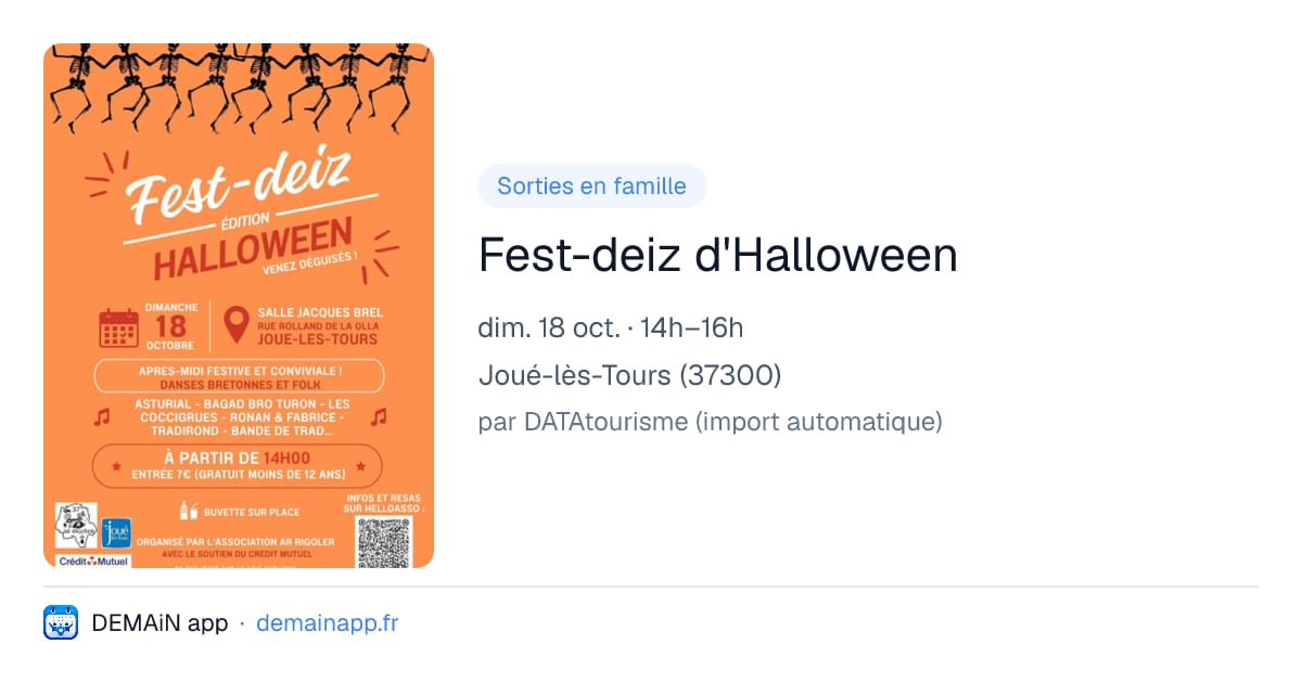 Fest-deiz d'Halloween — Joué-lès-Tours