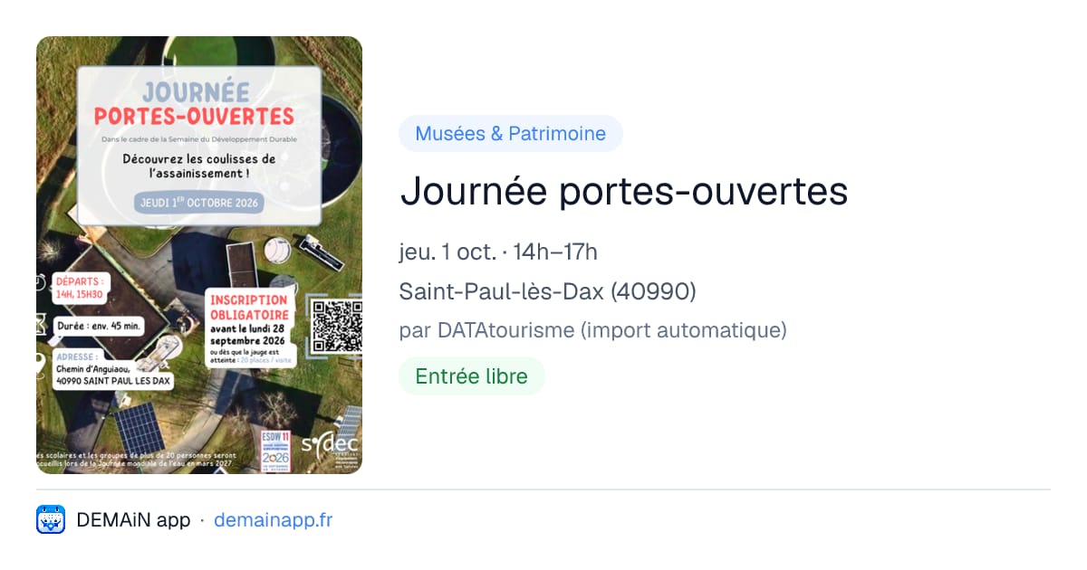 Journée portes-ouvertes — Saint-Paul-lès-Dax