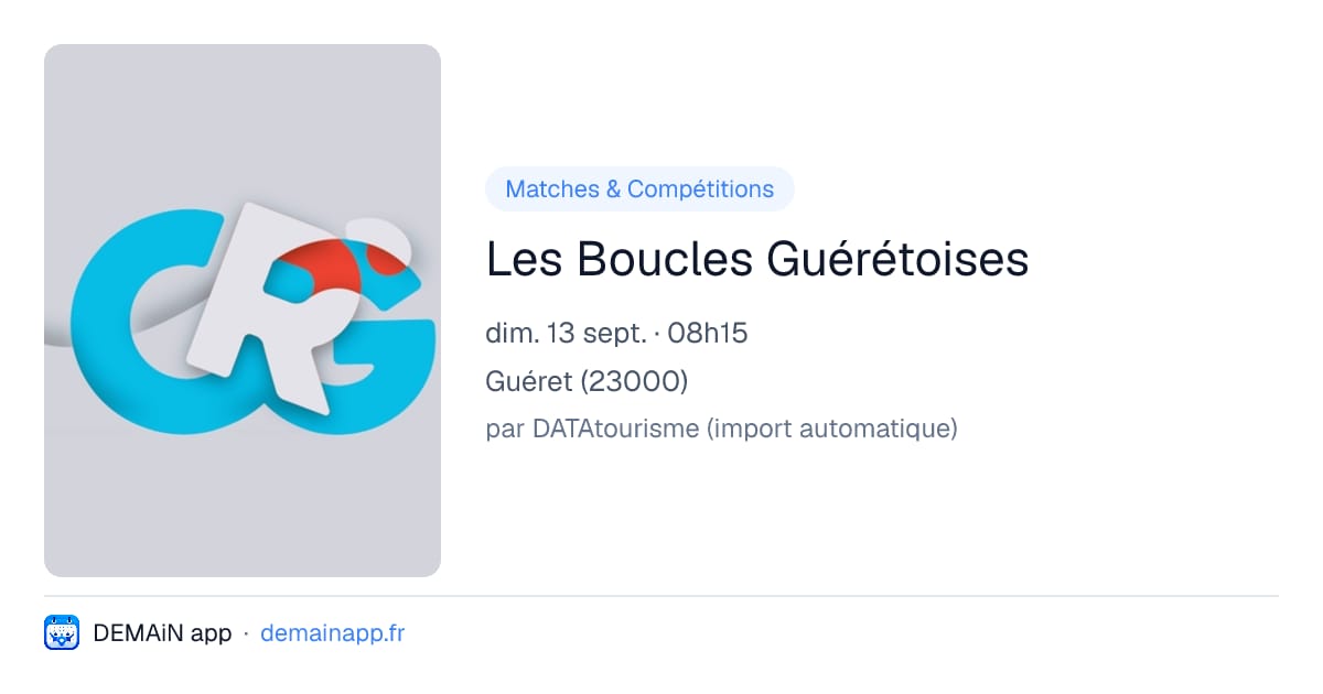 Les Boucles Guérétoises — Guéret