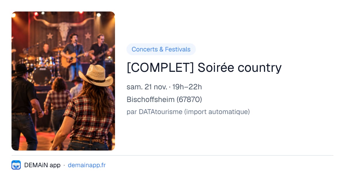 [COMPLET] Soirée country — Bischoffsheim