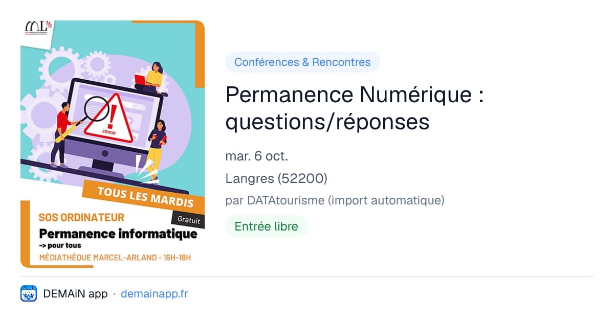 Permanence Numérique : questions/réponses — Langres