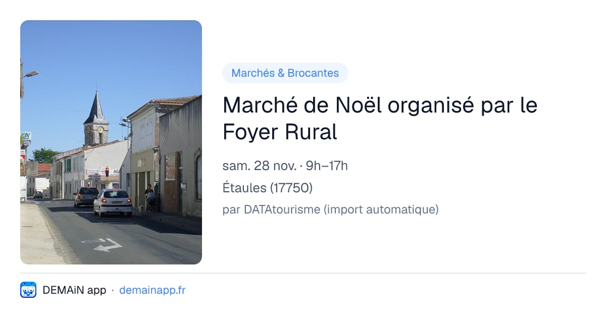 Marché de Noël organisé par le Foyer Rural — Étaules