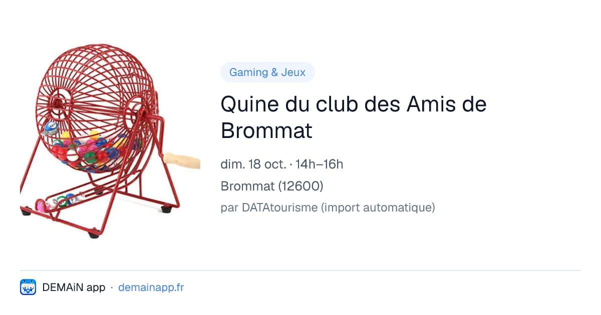 Quine du club des Amis de Brommat — Brommat