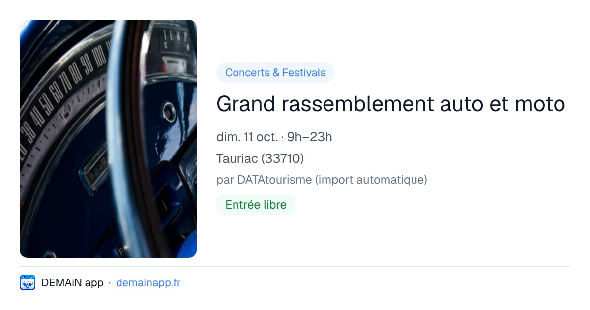 Grand rassemblement auto et moto — Tauriac