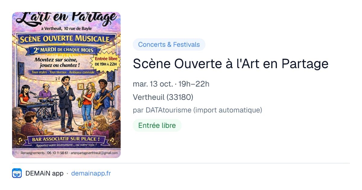 Scène Ouverte à l'Art en Partage — Vertheuil