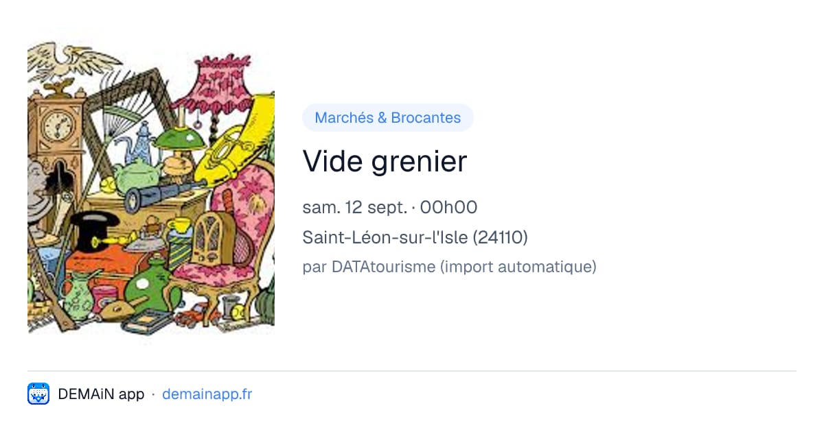 Vide grenier — Saint-Léon-sur-l'Isle