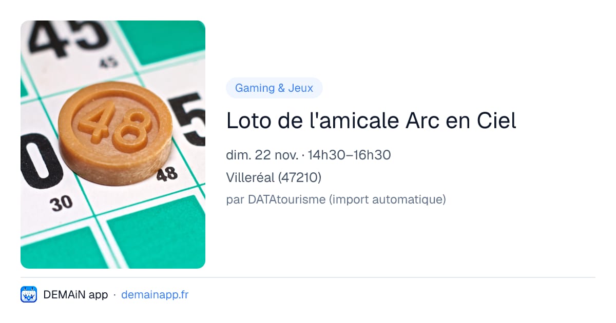 Loto de l'amicale Arc en Ciel — Villeréal