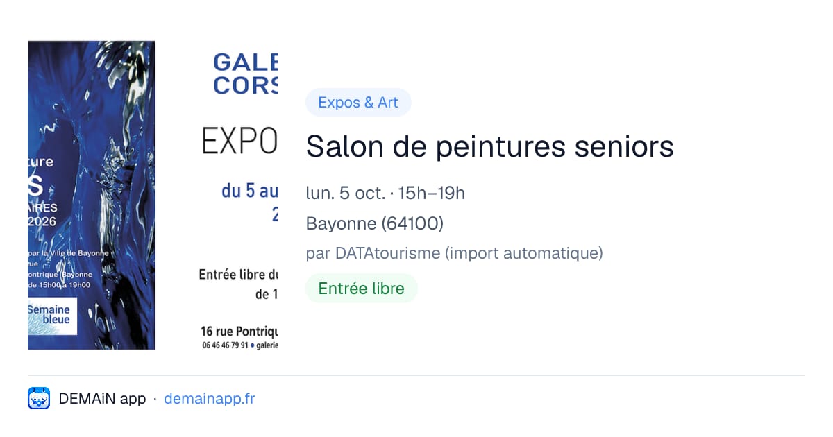 Salon de peintures seniors — Bayonne