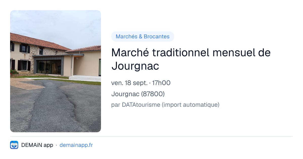 Marché traditionnel mensuel de Jourgnac — Jourgnac