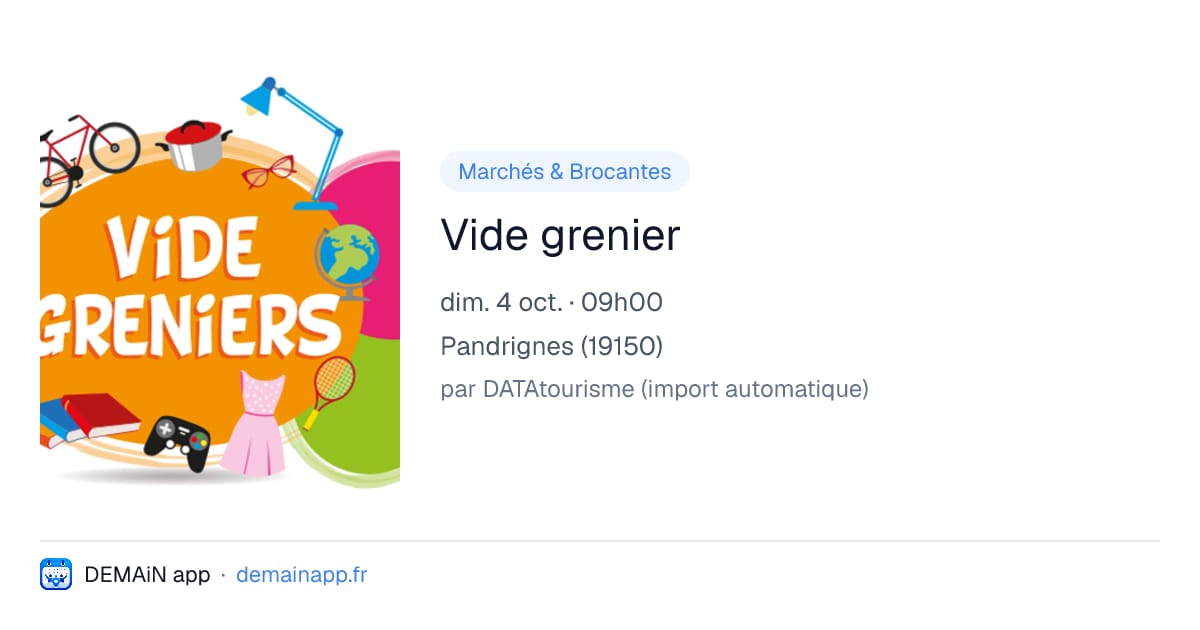 Vide grenier — Pandrignes