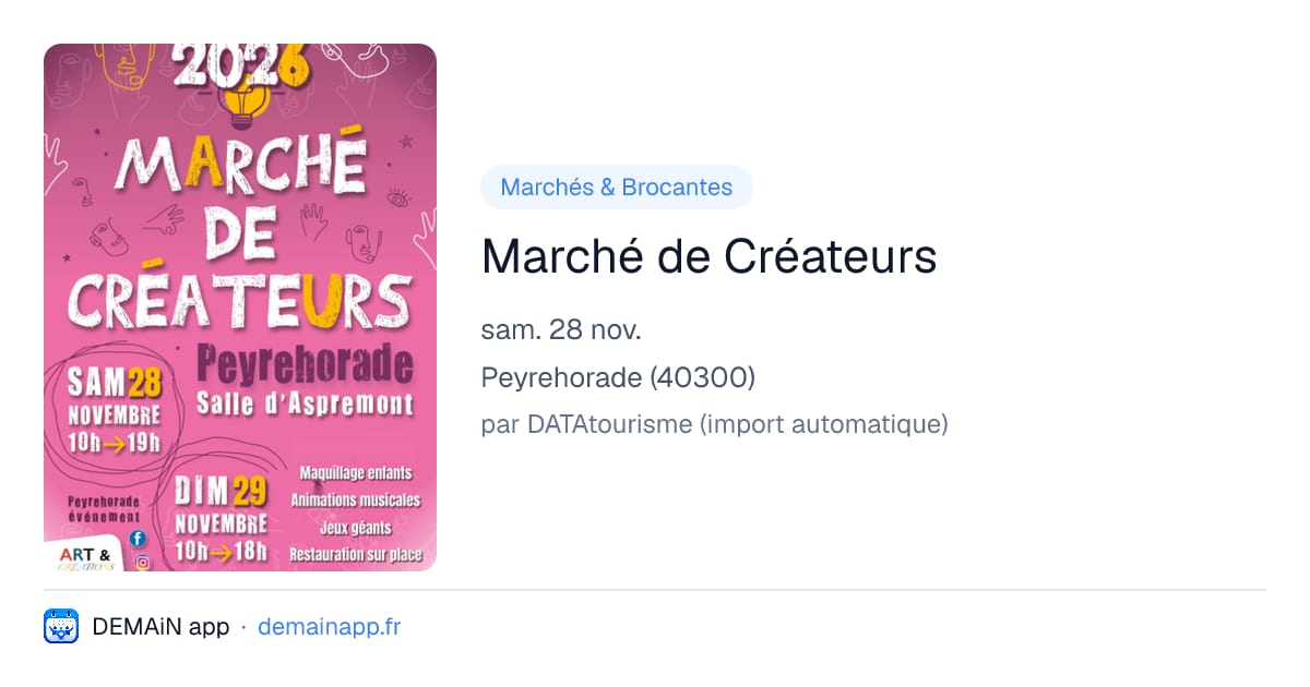 Marché de Créateurs — Peyrehorade