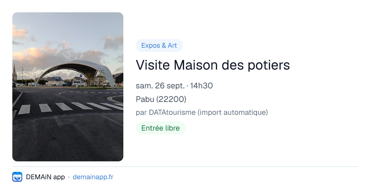 Visite Maison des potiers — Pabu
