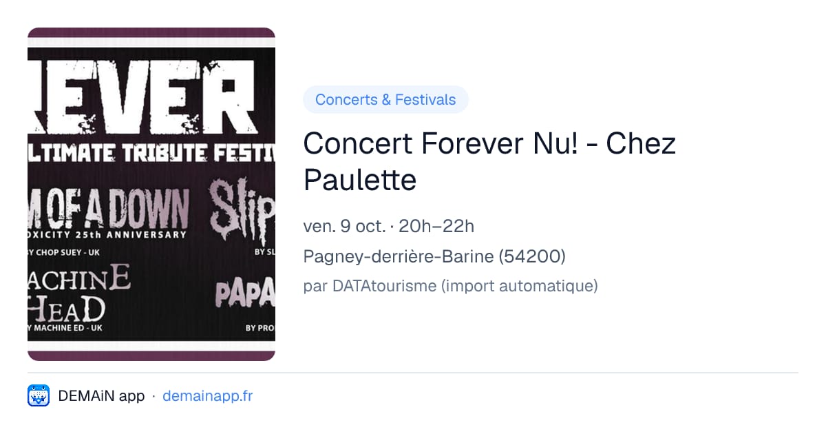 Concert Forever Nu! - Chez Paulette — Pagney-derrière-Barine