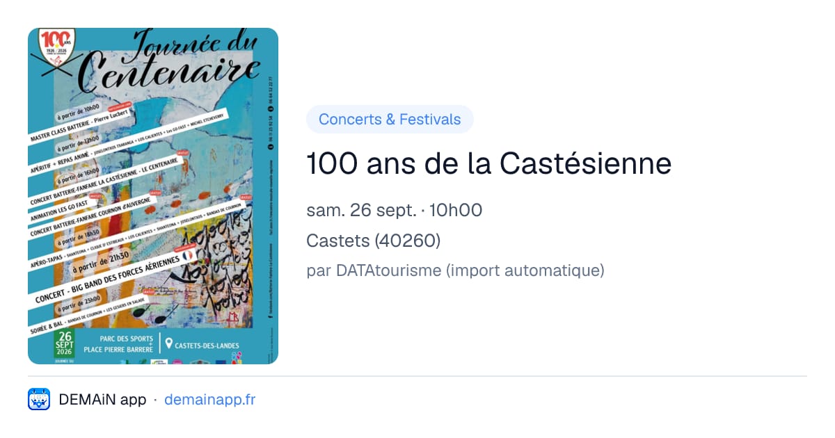100 ans de la Castésienne — Castets