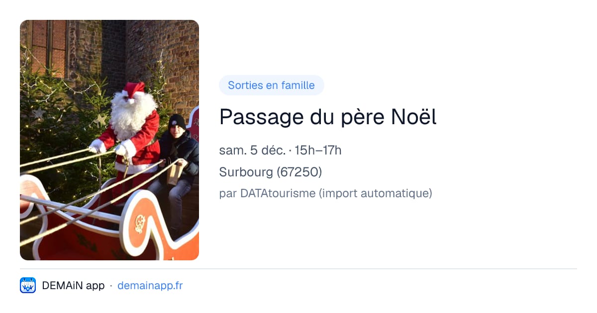 Passage du père Noël — Surbourg