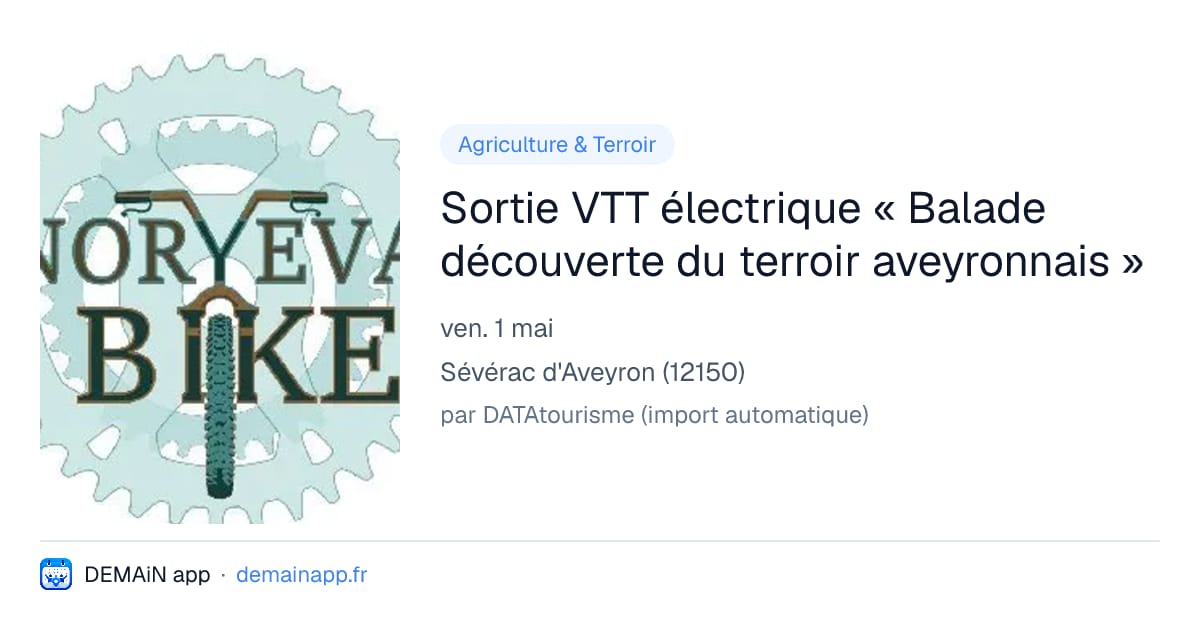 Sortie VTT électrique « Balade découverte du terroir aveyronnais » — Sévérac d'Aveyron