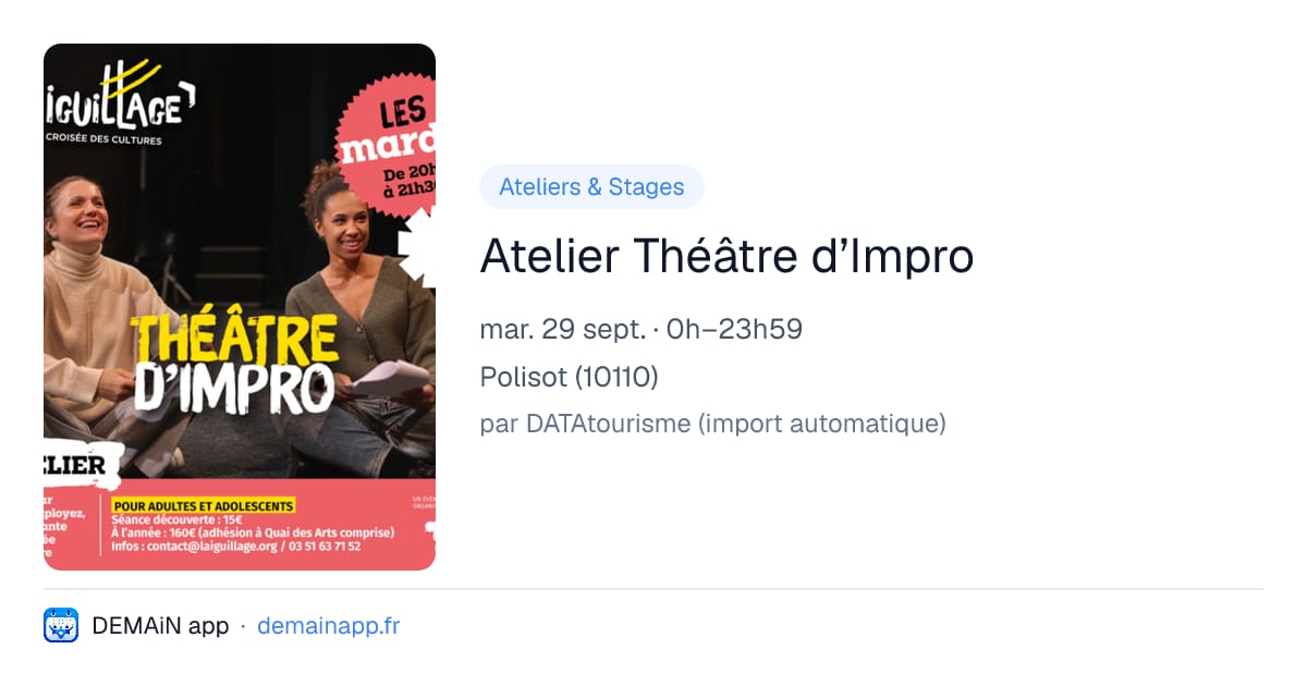 Atelier Théâtre d’Impro — Polisot