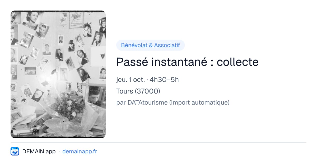 Passé instantané : collecte — Tours