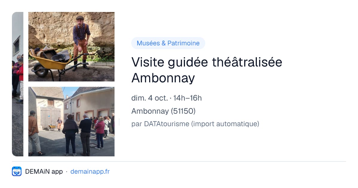 Visite guidée théâtralisée Ambonnay — Ambonnay