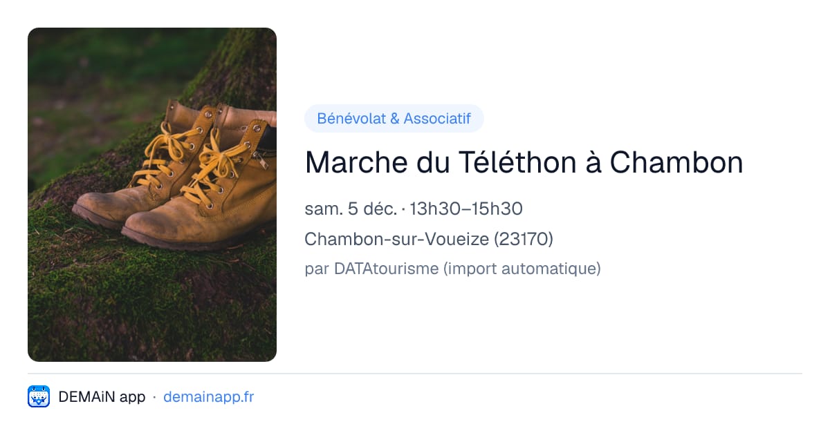 Marche du Téléthon à Chambon — Chambon-sur-Voueize