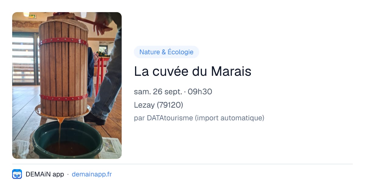 La cuvée du Marais — Lezay