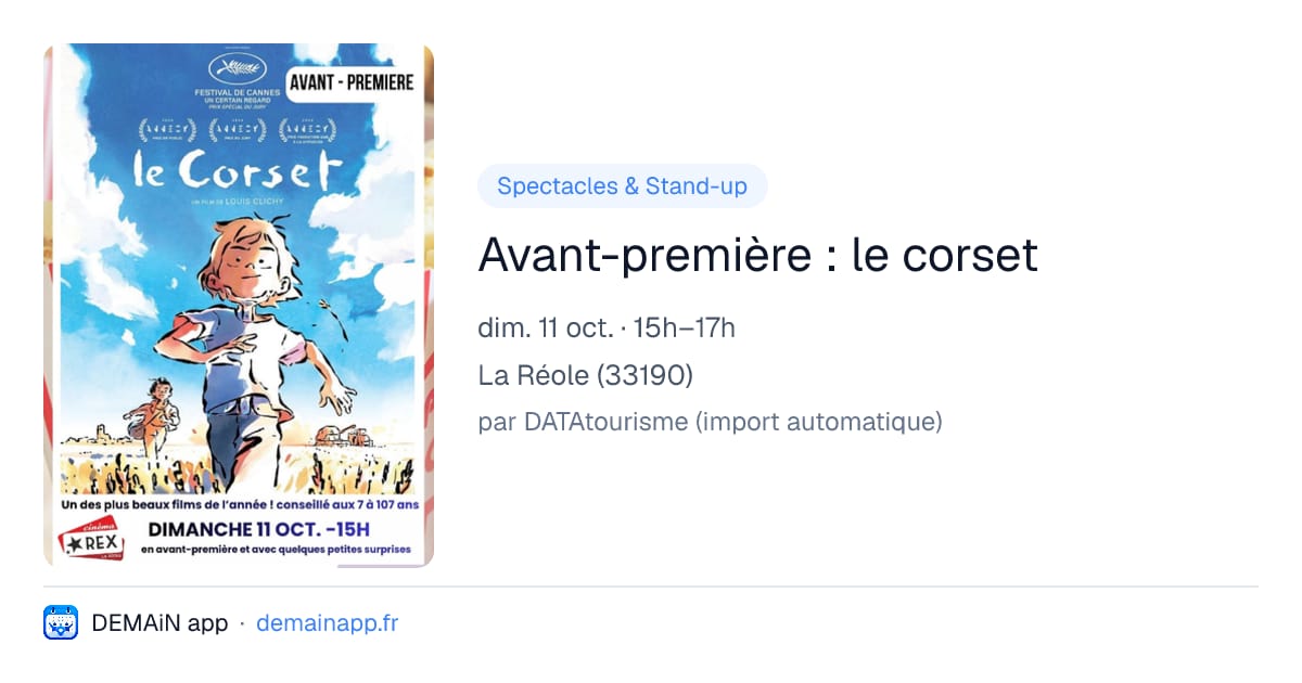Avant-première : le corset — La Réole