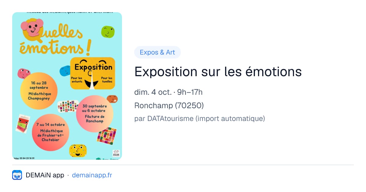 Exposition sur les émotions — Ronchamp