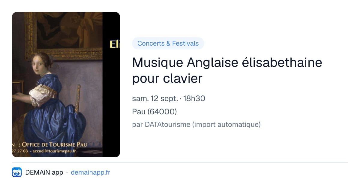 Musique Anglaise élisabethaine pour clavier — Pau
