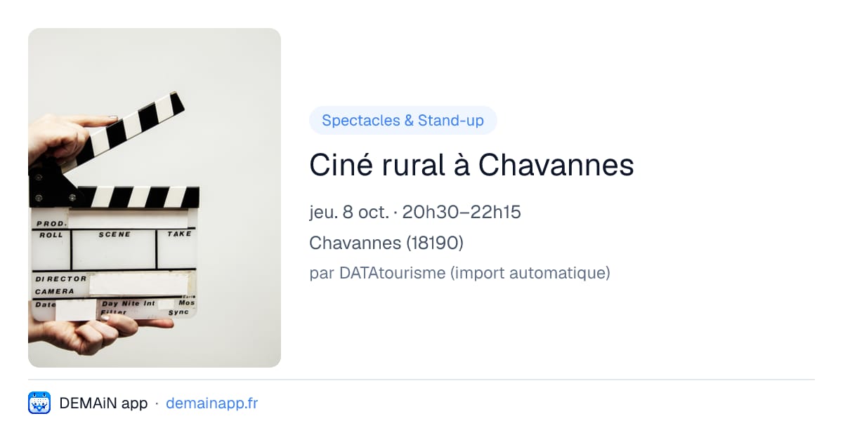 Ciné rural à Chavannes — Chavannes
