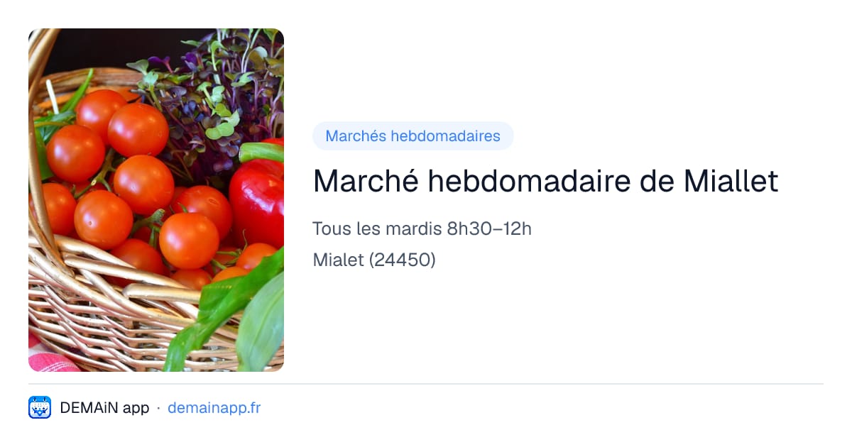 Marché hebdomadaire de Miallet — Mialet