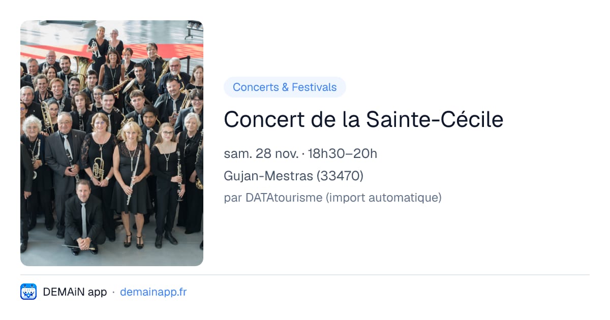 Concert de la Sainte-Cécile — Gujan-Mestras