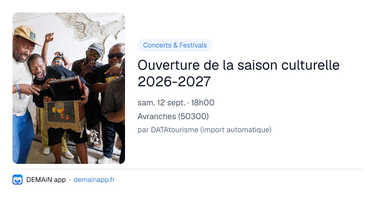 Ouverture de la saison culturelle 2026-2027 — Avranches