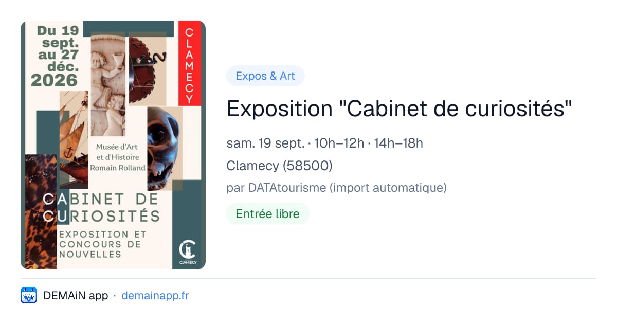 Exposition "Cabinet de curiosités" — Clamecy