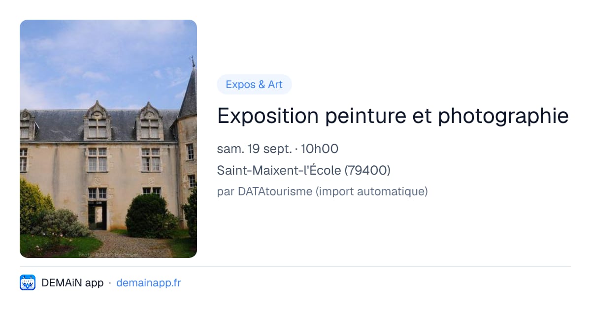 Exposition peinture et photographie — Saint-Maixent-l'École